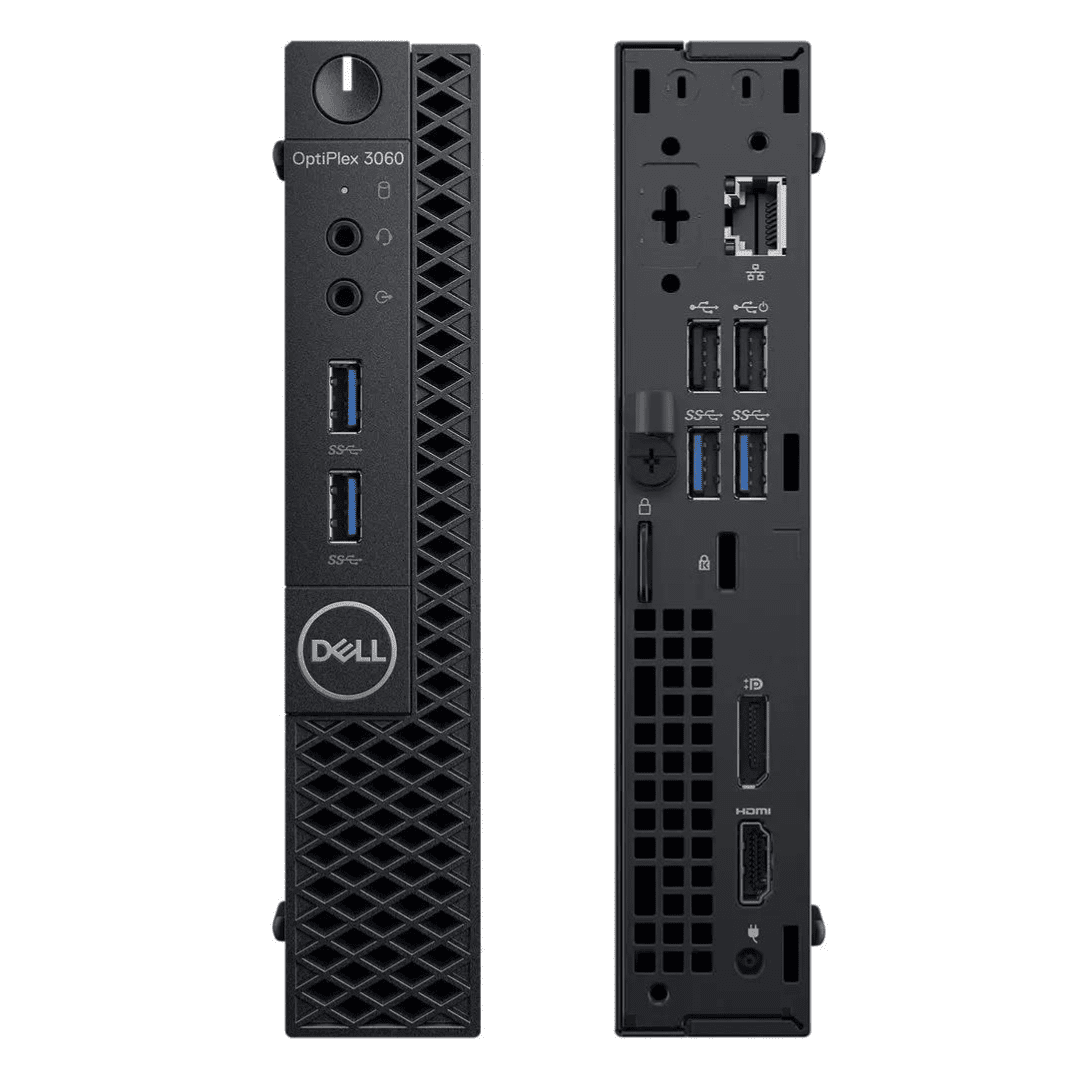 Dell-Optiplex-3060-7040-7060-MFF-Front-Back Dell Optiplex 3060 Micro — Core I5 8Th Gen 8Gb 256Gb Ssd - Image 1